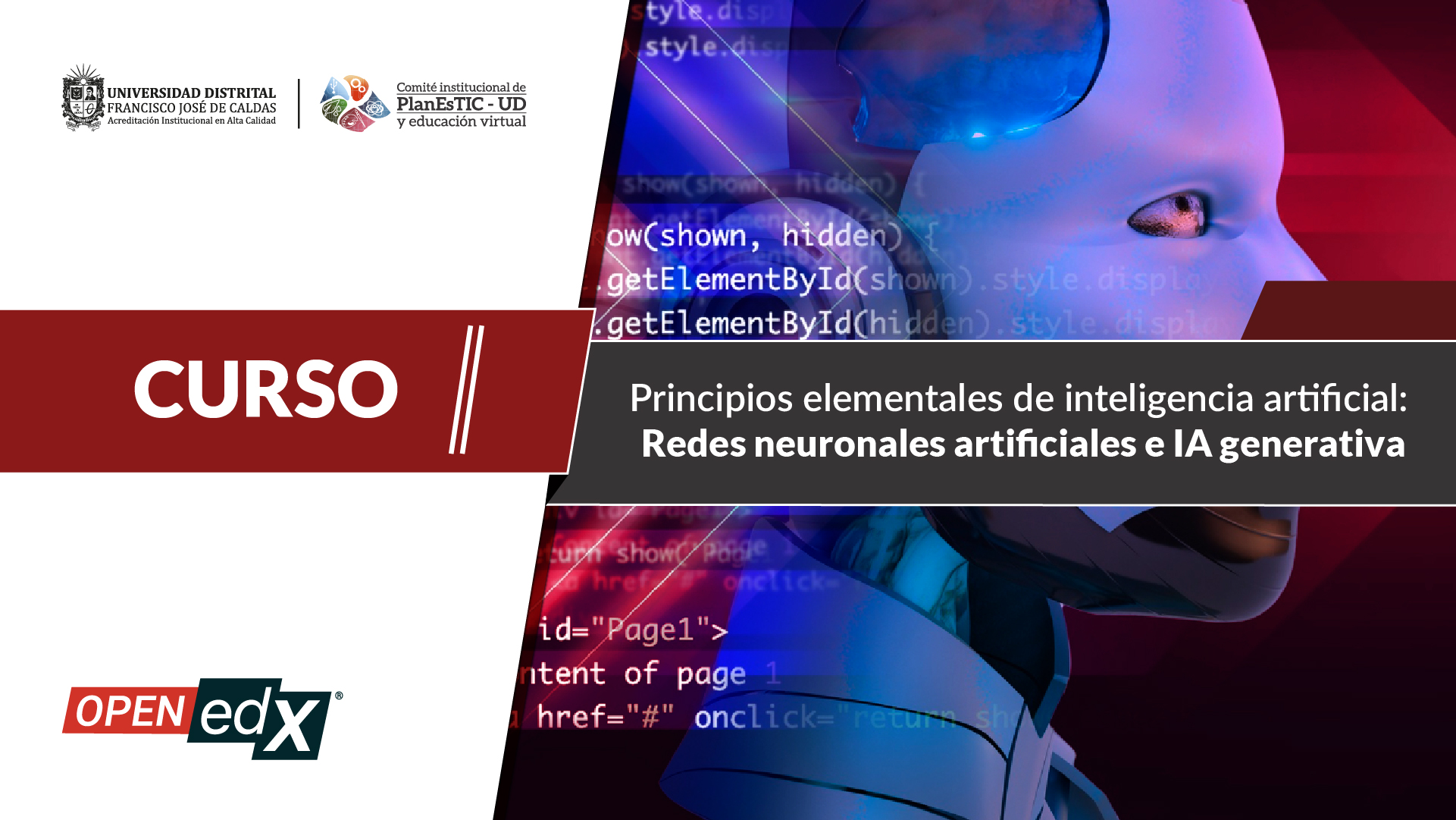 Principios elementales de inteligencia artificial: Redes neuronales artificiales e IA generativa P021H16